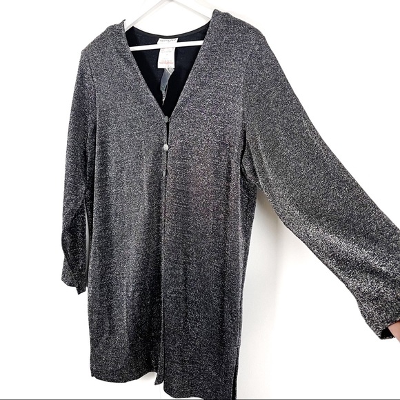 NWT Vintage Vanity Fair Silver Sparkly Tunic Top 1X - Picture 5 of 9